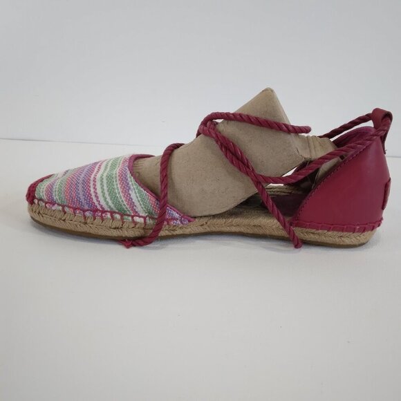UGG Libbi Serape Espadrille Pink Sandals 1011189 Size 8 NEW - Picture 8 of 16